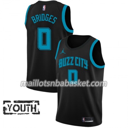 Maillot Enfant Charlotte Hornets Miles Bridges 0 2018-19 Jordan Brand City Edition Noir Swingman
